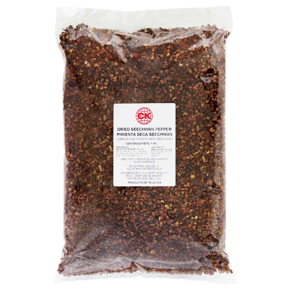 Pimienta seca Seechwan marca CK de 1 kilogramo